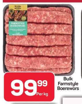 Bulk Farmstyle Boerewors