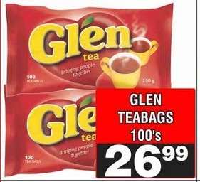 GLEN TEABAGS 100's