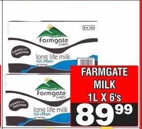 FARMGATE MILK 1L X 6's