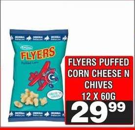 FLYERS PUFFED CORN CHEESE N CHIVES