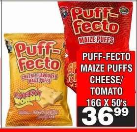 PUFF-FECTO MAIZE PUFFS CHEESE/TOMATO