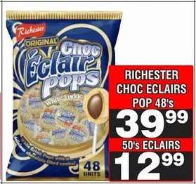 RICHESTER CHOC ECLAIRS POP 48's