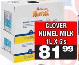 Clover Numel Milk 1L x 6's