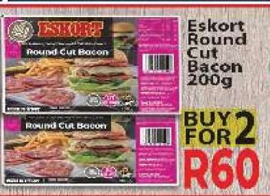 Eskort Round Cut Bacon 200g