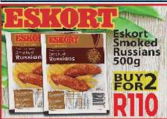 Eskort Smoked Russians 500g