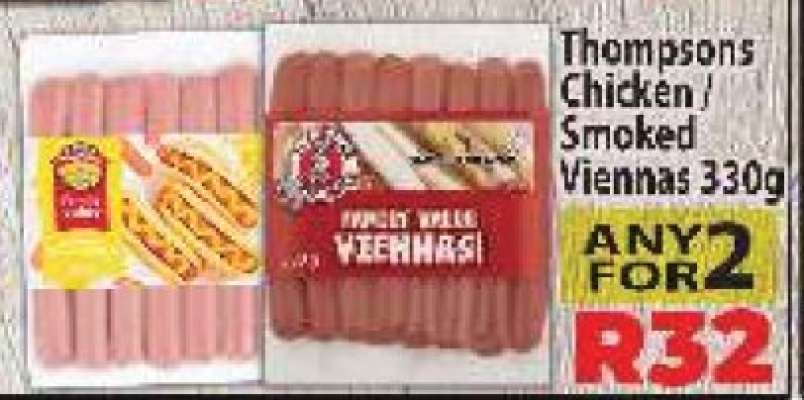 Thompsons Chicken / Smoked Viennas 330g