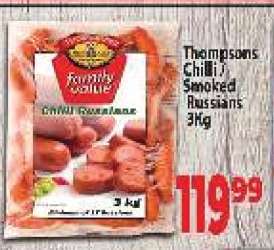 Thompsons Chilli Smoked Russians