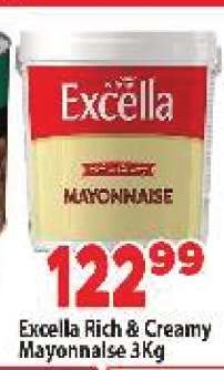 Excella Rich & Creamy Mayonnaise 3Kg