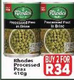Rhodes Processed Peas 410g