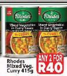 Rhodes Mixed Veg. Curry 415g