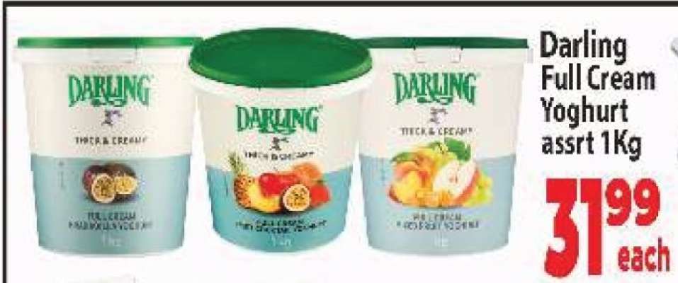 Darling Full Cream Yoghurt assrt 1Kg