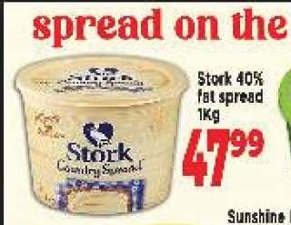 Stork 40% fat spread