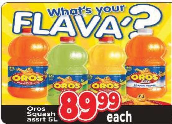 Oros Squash assrt 5L