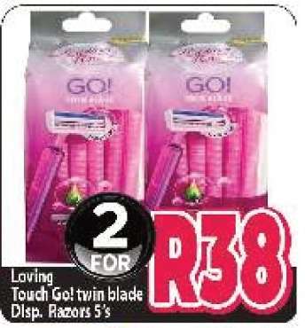 Loving Touch Go! twin blade Disp. Razors 5's