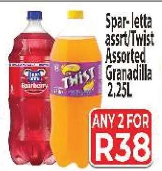 Spar-letta assrt/Twist Assorted Granadilla 2.25L