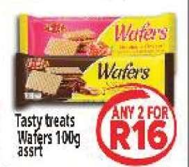 Tasty treats Wafers 100g assrt