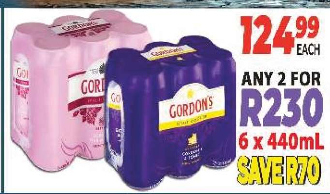 Gordon's 6 x 440 mL