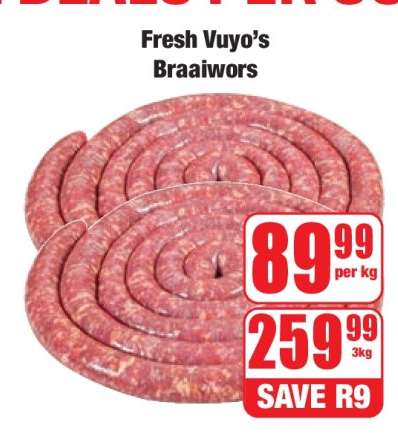Fresh Vuyo's Braaiwors