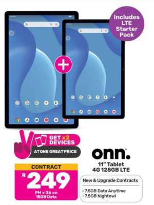 onn. 11" Tablet 4G 128GB LTE