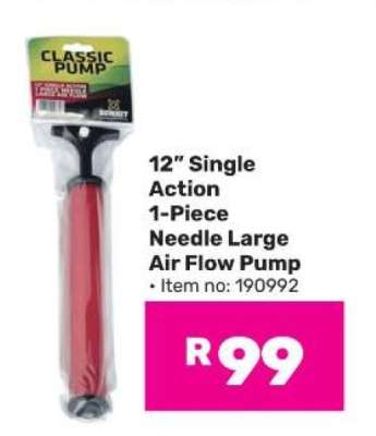 12” Single Action 1-Piece Needle Large Air Flow Pump
