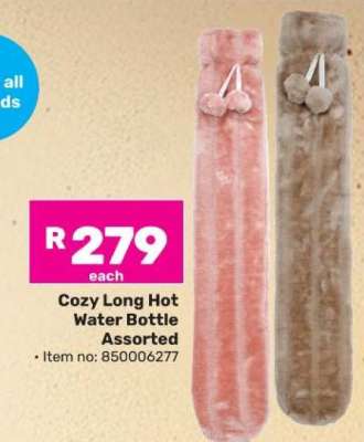 Cozy Long Hot Water Bottle Assorted