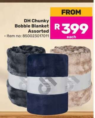 DH Chunky Bobble Blanket Assorted