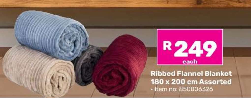 Ribbed Flannel Blanket