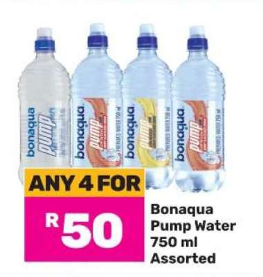 Bonaqua Pump Water 750 ml Assorted