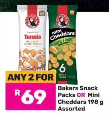 Bakers Snack Packs OR Mini Cheddars