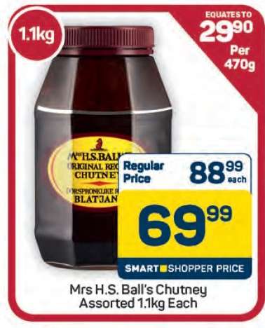 Mrs H.S. Ball's Chutney Assorted 1.1kg Each