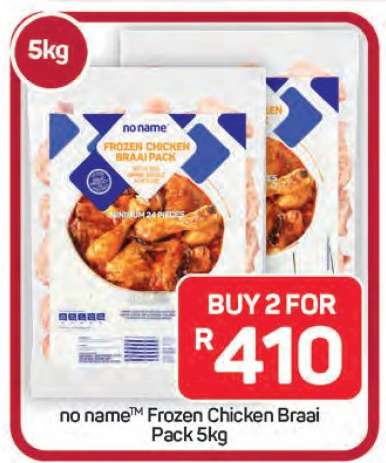 no name™ Frozen Chicken Braai Pack 5kg