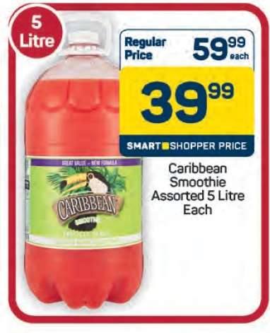 Caribbean Smoothie Assorted 5 Litre