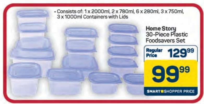 Home Story 30-Piece Plastic Foodsavers Set
