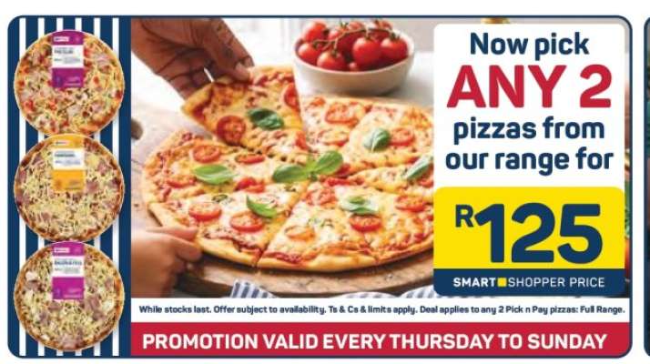ANY 2 pizzas from our range