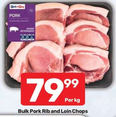 Bulk Pork Rib and Loin Chops