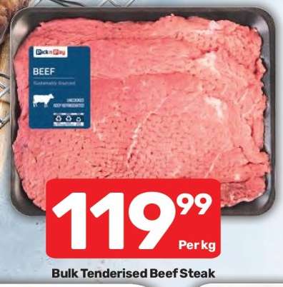 Bulk Tenderised Beef Steak