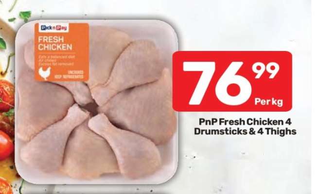 PnP Fresh Chicken 4 Drumsticks & 4 Thighs