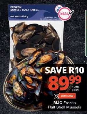 MJC Frozen Half Shell Mussels