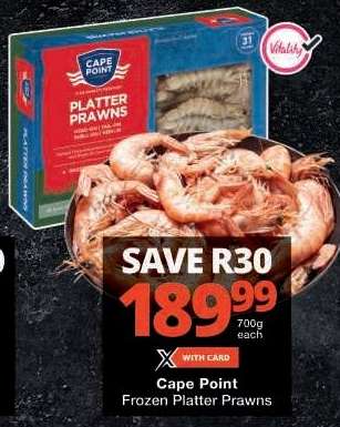Cape Point Frozen Platter Prawns