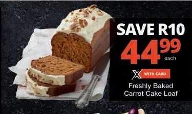 Freshly Baked Carrot Cake Loaf