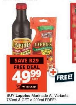 Lappies Marinade All Variants 750ml