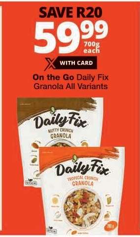 On The Go Daily Fix Granola All Variants