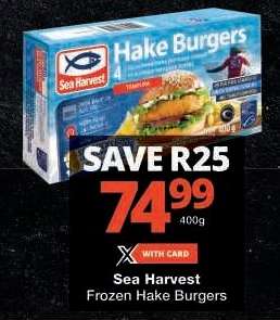 Sea Harvest Frozen Hake Burgers