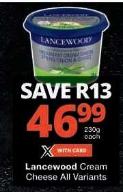 Lancewood Cream Cheese All Variants