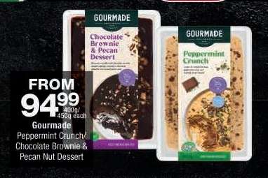 Gourmade Peppermint Crunch/Chocolate Brownie & Pecan Nut Dessert