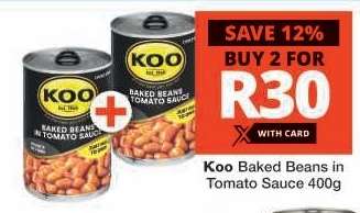 Koo Baked Beans in Tomato Sauce 400g