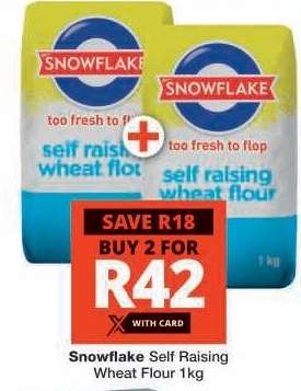 Snowflake Self Raising Wheat Flour 1kg