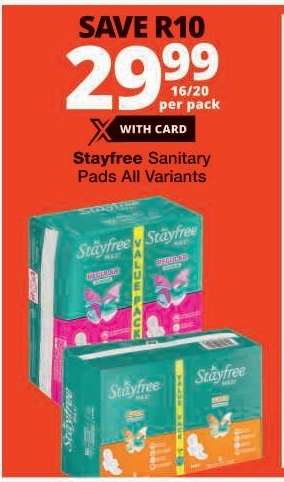 Stayfree Sanitary Pads All Variants
