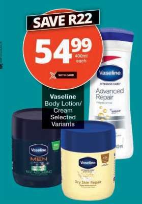 Vaseline Body Lotion/Cream
