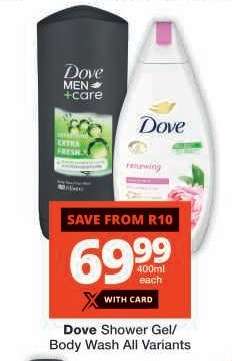 Dove Shower Gel/Body Wash All Variants